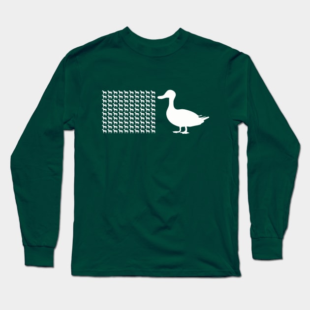 100 Duck Sized Horses or 1 Horse Sized Duck?? Long Sleeve T-Shirt by alphatauri